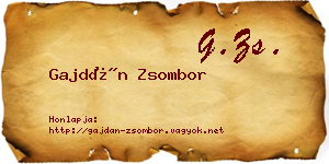 Gajdán Zsombor névjegykártya
